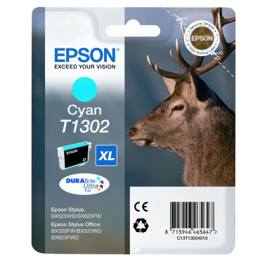 Epson T1302 Cyan ink XL S X525WD/BX305F/BX625FWD | Epson