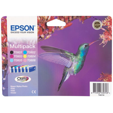 Epson T080740 Claria Multipack 6x 7ml ink R625 | Epson