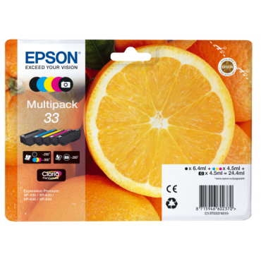 EPSON Multipack 33 Claria Premium Ink, 5x24,4ml