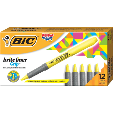 Bic Brite Liner keltainen korostuskynä kynämallinen