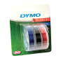 DYMO kohokirjoitinteippi 9mmx3m paketissa musta, punainen, sininen | Dymo tarrat