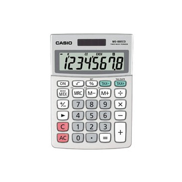 CASIO MS-88 ECO pöytälaskin 8-numeroinen