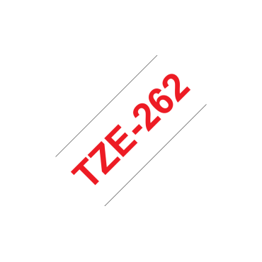 Brother TZe-262 valkoinen pohja/punainen teksti, Laminoitu Tarranauha (36mm x 8m ) | Brother TZe-tarrat