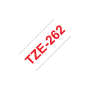 Brother TZe-262 valkoinen pohja/punainen teksti, Laminoitu Tarranauha (36mm x 8m ) | Brother TZe-tarrat