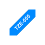Brother TZe-555 sininen pohja/valkoinen, Laminoitu Tarranauha (24mm x 8m) | Brother TZe-tarrat