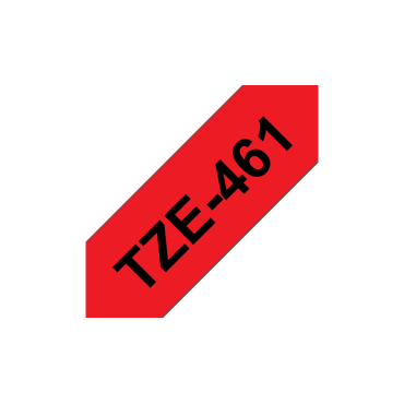 Brother TZe-461 punainen pohja/musta teksti, Laminoitu Tarranauha (36mm x 8m) | Brother TZe-tarrat