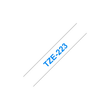 Brother TZe-223 valkoinen pohja/sininen teksti Laminoitu Tarranauha (9mm x 8m)