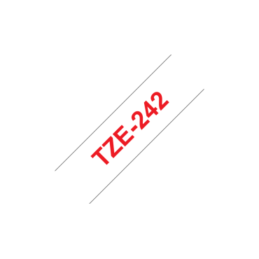 Brother TZe-242 valkoinen pohja/punainen teksti, Laminoitu tarranauha (18mm x 8m )