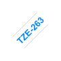 Brother TZe-263 valkoinen pohja/sininen teksti, Laminoitu Tarranauha (36mm x 8m) | Brother TZe-tarrat