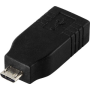 USB-sovitin Tyyppi A-naaras - Tyyppi Micro B uros, musta | Adapterit / Adapterikaapelit