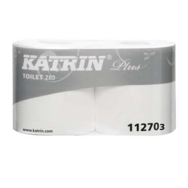 KATRIN Plus Toilet 280 wc-paperi 2-krs valkoinen 40rll/säkki
