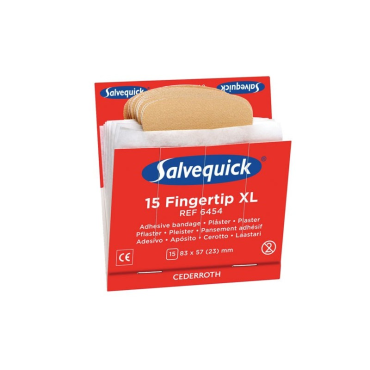 Salvequick sormenpäälaastari 6x15kpl/ras Refill 6454