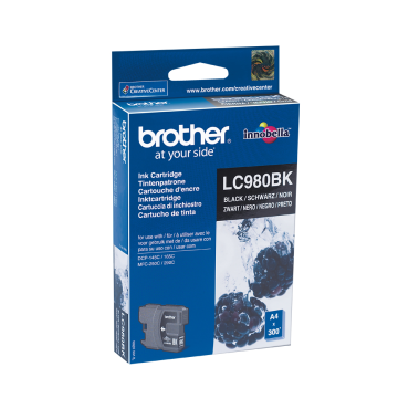 Brother LC980BK värikasetti musta (n. 300 sivua) | Brother