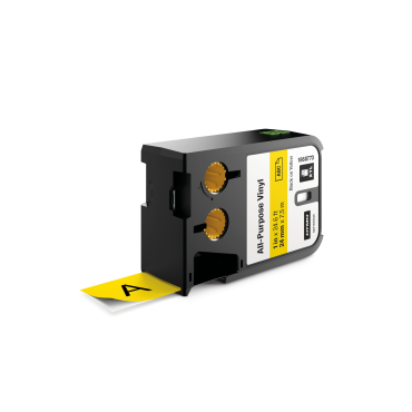 DYMO XTL 24mm musta teksti/keltainen pohja vinyyliteippi | Tarrakirjoittimet