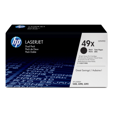 HP Q5949XD Laservärikasetti, väri musta, 6000s (2-pack)