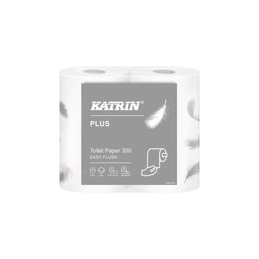 KATRIN Plus Toilet 300 EasyFlush wc-paperi 2-krs valkoinen 20rll/säk