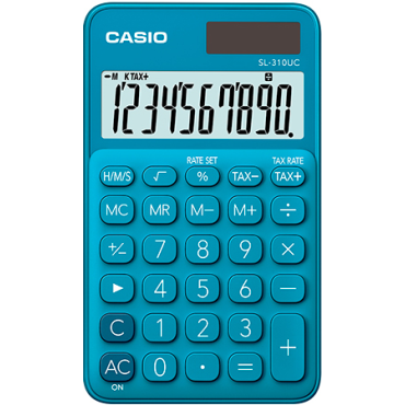 CASIO  SL-310UC-BU taskulaskin 10-numeroinen sininen