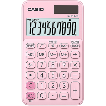 CASIO  SL-310UC-PK taskulaskin 10-numeroinen pinkki