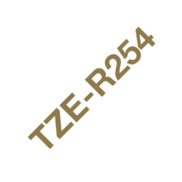 Brother TZE-R254 Satiininauha valkoinen nauha/kullanvärinen teksti (24 mm x 4m) | Brother TZe-tarrat