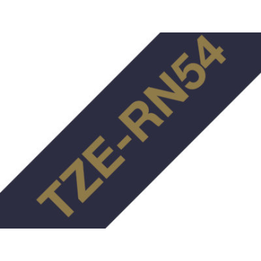 Brother TZe-RN54 Satiininauha, laivastonsininen nauha/kullanvärinen teksti (24mm x 4m) | Brother TZe-tarrat