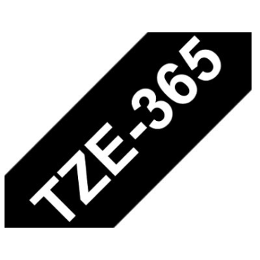 Brother TZe-365 musta pohja/valkoinen teksti, Laminoitu Tarranauha (36mm x 8m) | Brother TZe-tarrat