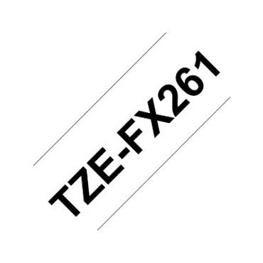 Brother TZe-FX261 valkoinen pohja/musta teksti, taipuisa Laminoitu Tarranauha (36mm x 8m) | Brother TZe-tarrat