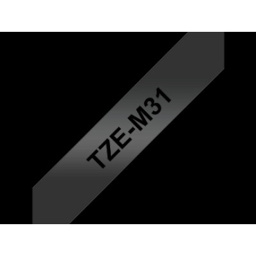 Brother TZe-M31 kirkas pohja/musta teksti, matta, Laminoitu Tarranauha (12mm x 8m) | Brother TZe-tarrat
