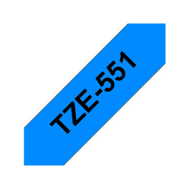 Brother TZe-551 sininen pohja/musta teksti, Laminoitu Tarranauha (24mm x 8m) | Brother TZe-tarrat