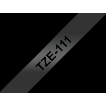 Brother TZe-111 kirkas pohja/musta teksti, Laminoitu Tarranauha (6mm x 8m) | Brother TZe-tarrat