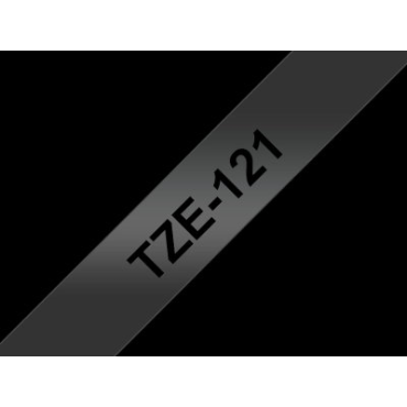 Brother TZe-121 kirkas pohja/musta teksti, Laminoitu Tarranauha (9mm x 8m) | Brother TZe-tarrat