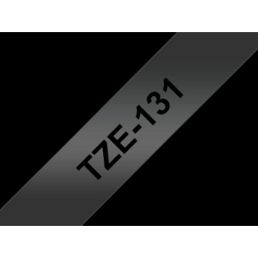 Brother TZe-131 kirkas pohja/musta teksti, Laminoitu Tarranauha (12mm x 8m)