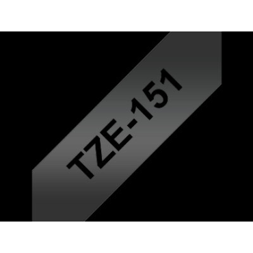 Brother TZe-151 kirkas pohja/musta teksti, Laminoitu Tarranauha (24mm x 8m)