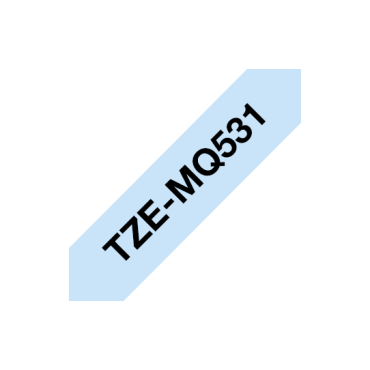 Brother TZe-MQ531 Tarranauha pastellinsininen pohja/musta teksti (12mm  x 4m) | Brother TZe-tarrat