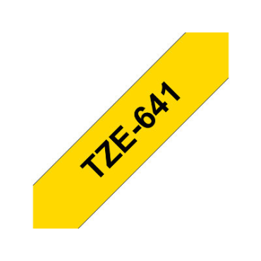 Brother TZe-641 keltainen pohja/musta teksti, Laminoitu Tarranauha (18mm x 8m) | Brother TZe-tarrat