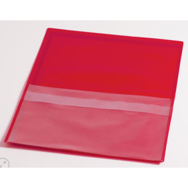 Huoltotasku punainen A4 tasku+läppätasku pvc