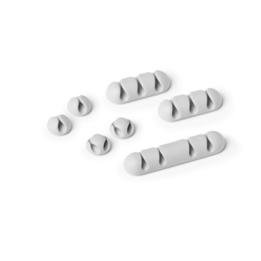 DURABLE Cavoline Clip Mix lajitelma erilaisia johdonpidikkeitä harmaa 7kpl/pkt | Telineet ja kourut
