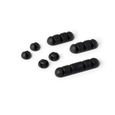 DURABLE Cavoline Clip Mix lajitelma erilaisia johdonpidikkeitä grafiitti 7kpl/pkt | Telineet ja kourut