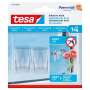 TESA koukku tarralla1kg läpinäkyvä 2kpl/pkt
