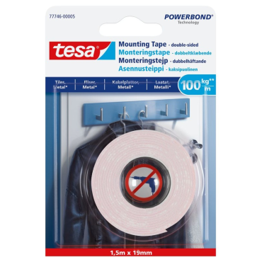 TESA asennusteippi 1,5mX19mm kaakeli