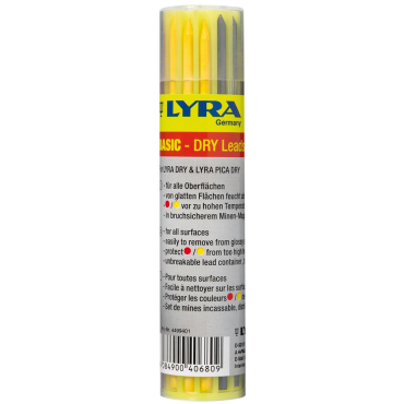 LYRA  DRY Basic varalyijy reikämerkkauskynään 6x2B, 3xkeltainen, 3xpunainen | Merkkauskynät