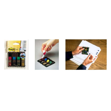 POST-IT® Index teippimerkki 4x35kpl punainen/sininen/keltainen/vihreä | Viestilaput ja teippimerkit