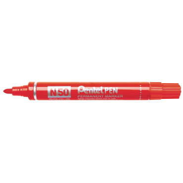 PENTEL N50 huopakynä punainen 2mm pyörö | Huopakynät