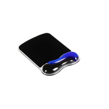 KENSINGTON Duo Gel Wave hiirimatto geelirannetuki musta/sininen | Työpiste-ergonomia