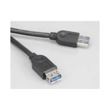 Akasa USB 3.0 kaapeli, USB tyyppi A uros - tyyppi A naaras, 1,5m, musta