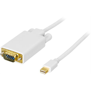 mini DisplayPort - VGA(HD15)-kaapeli, 20-pin(u)-15-pin(u), 2m, valkoinen | DisplayPort