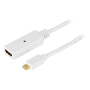 Mini DisplayPort - HDMI monitorikaapeli, 20-pin(u)-19-pin(n), 1m, valkoinen | Adapterit / Adapterikaapelit