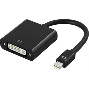 mini DisplayPort - DVI-D Single Link, 20-pin(u)-24+5-pin(n) 0,1 m, musta | Adapterit / Adapterikaapelit