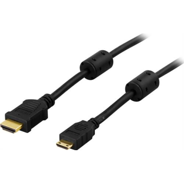 HDMI 1.4 High Speed with Ethernet HDMIa(u)-mini HDMIc(u) 1m musta, | HDMI