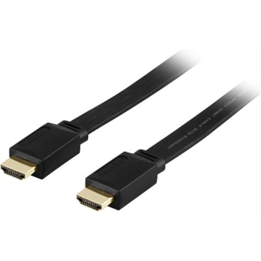 HDMI High Speed with Ethernet HDMIa(u)-HDMIa(u) 15m musta litteä