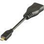 HDMI-sovitin, High Speed with Ethernet, micro HDMI 19-pin ur - HDMI 19-pin na, 0,1m, musta | HDMI